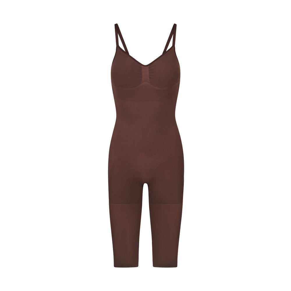 Low Back Bodysuit Skims SEAMLESS SCULPT WITH HOSIERY LEG Chocolat | 156UVSAPM