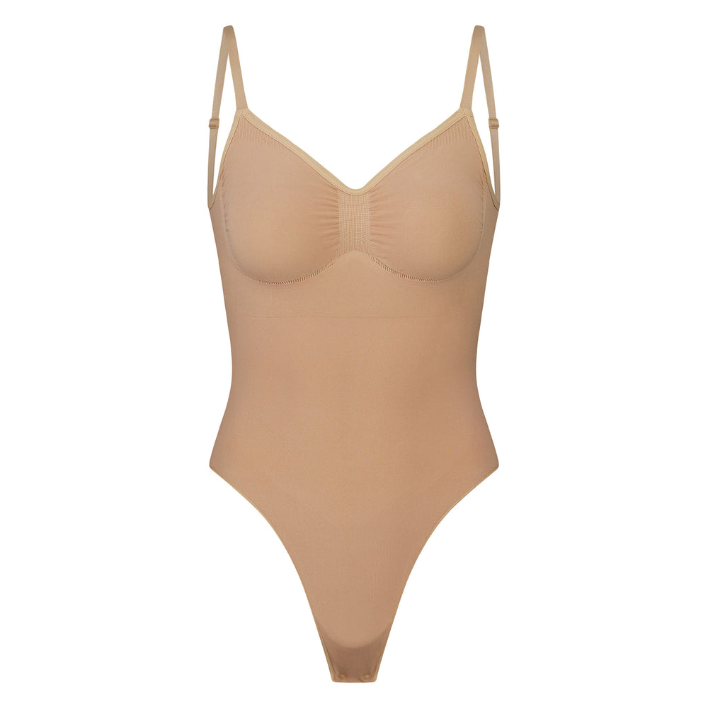 Low Back Bodysuit Skims SEAMLESS SCULPT BODYSUIT Beige | 674CNKQHL