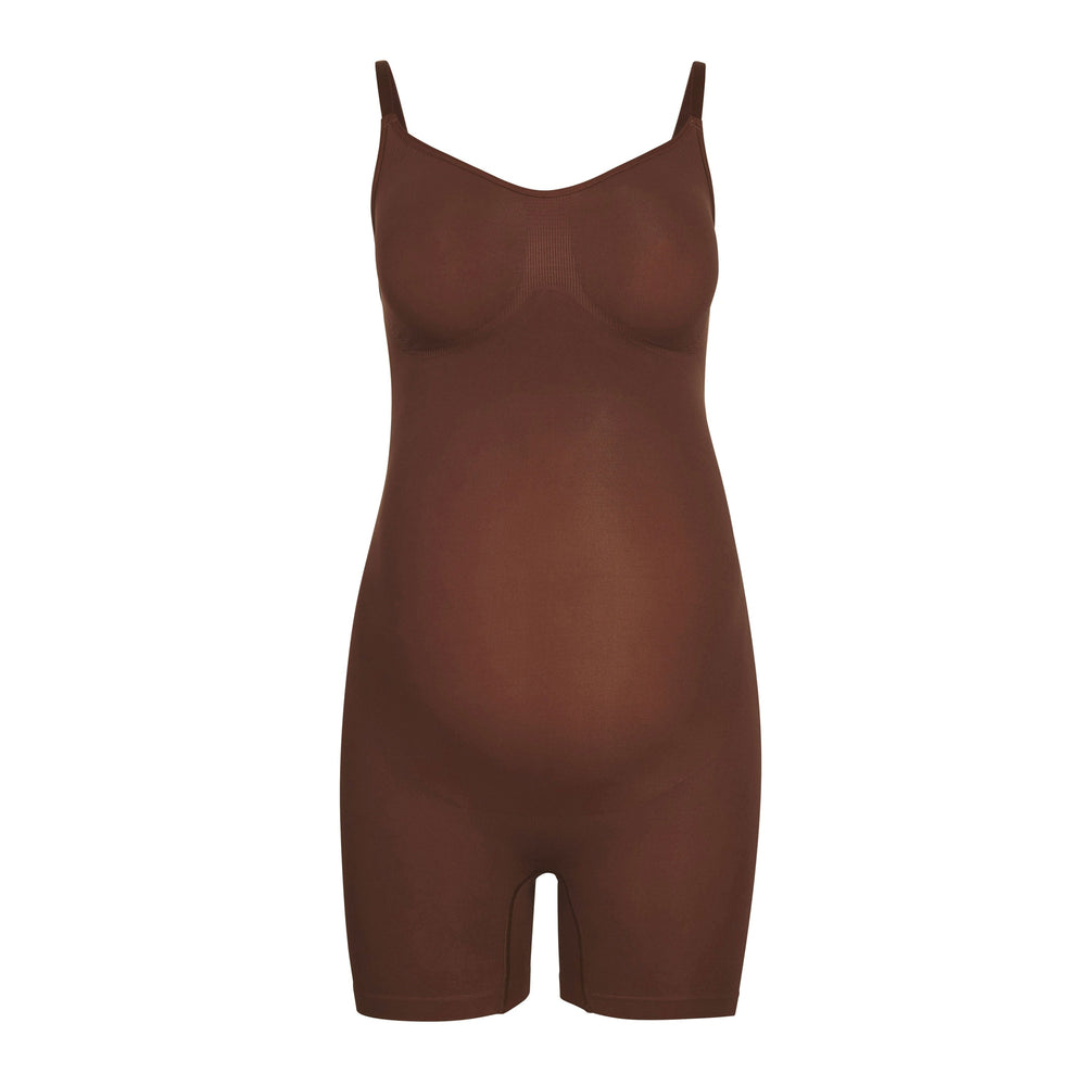 Maternity Shapewear Skims MATERNITY SCULPTING BODYSUIT MID THIGH Chocolat | 096LCAQMF