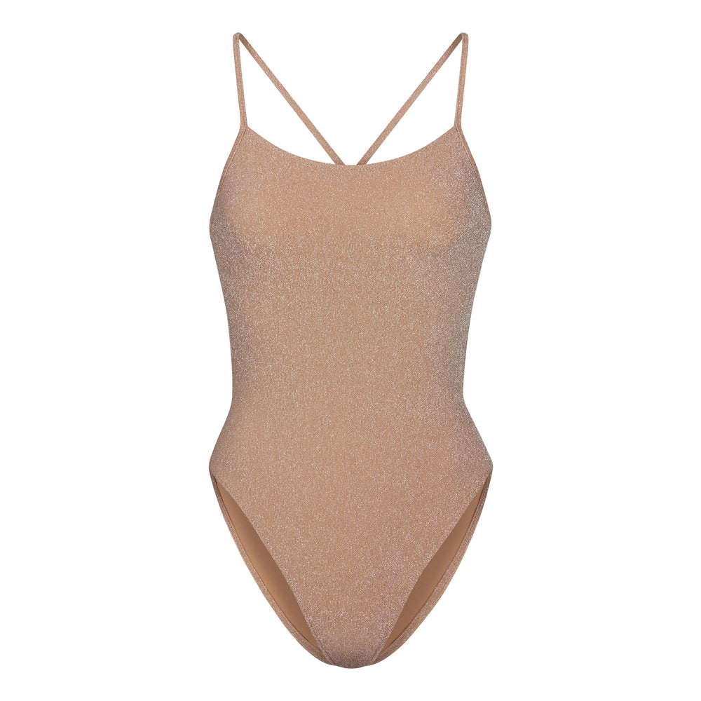 One Piece Skims GLITTER SWIM Abricot | 531VBQFUA