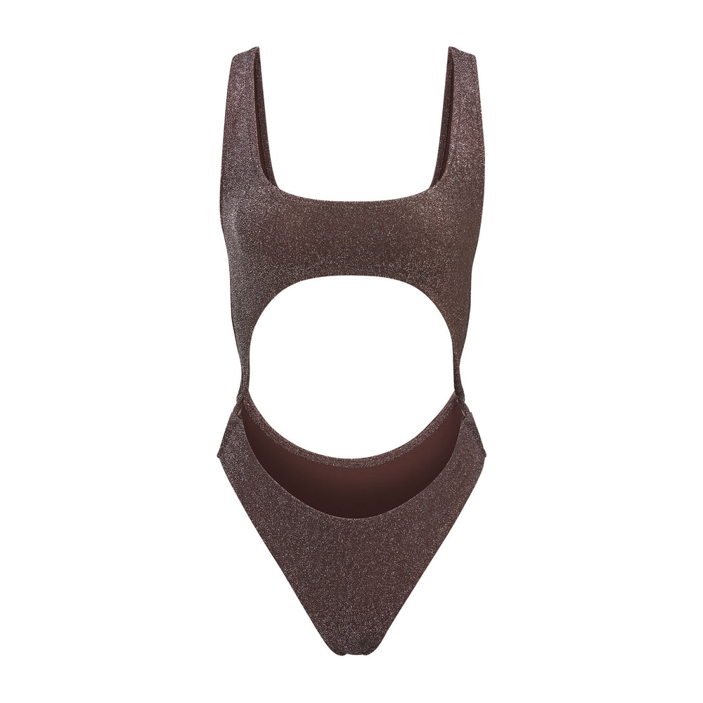One Piece Skims GLITTER SWIM MONOKINI Chocolat | 158DHVOLI