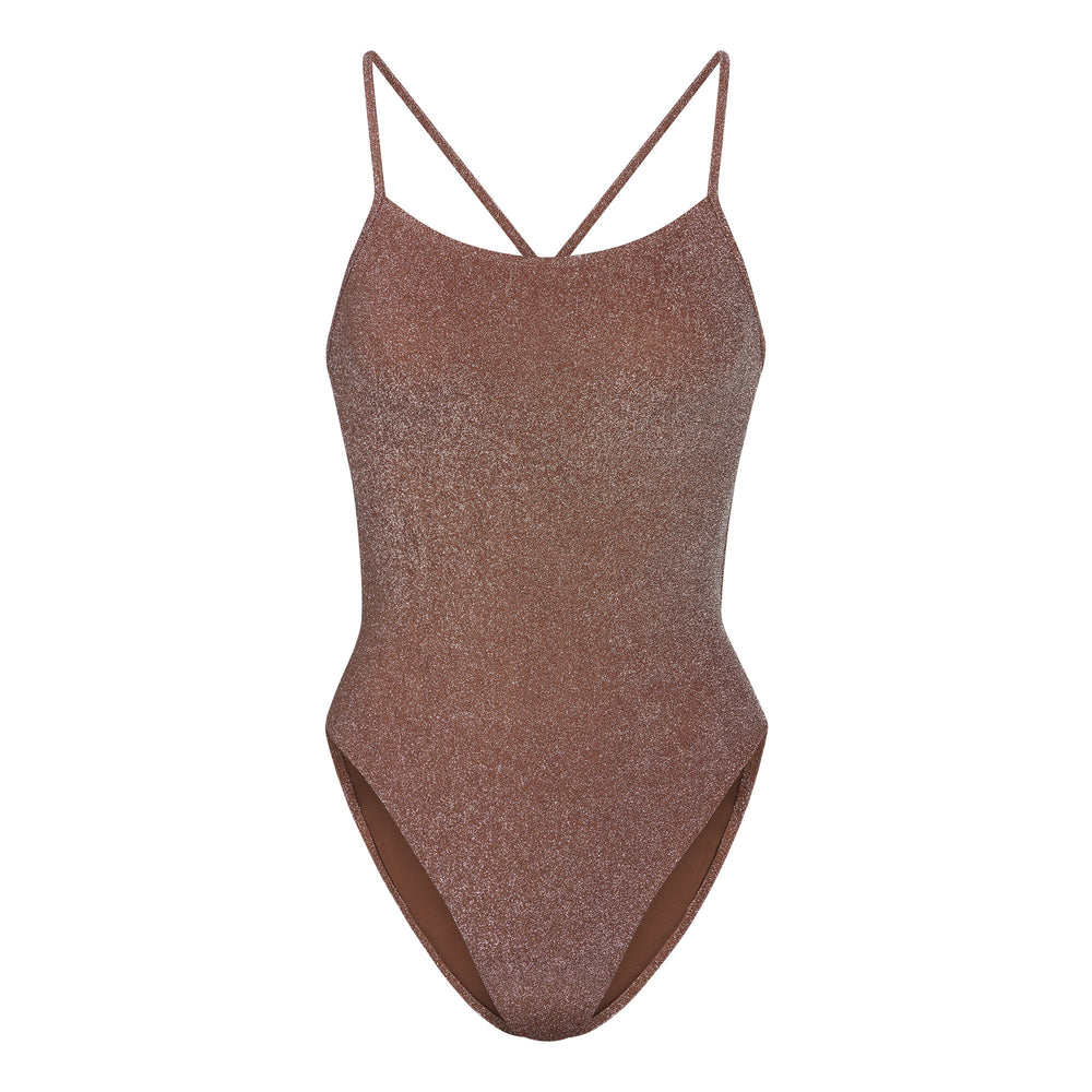 One Piece Skims GLITTER SWIM Marron | 432GABQMR