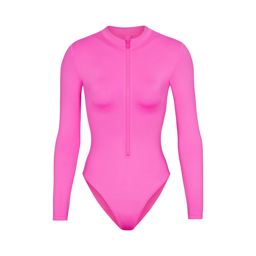 One Piece Skims SWIM ZIP FRONT LONG SLEEVE Rose | 896LESUXY