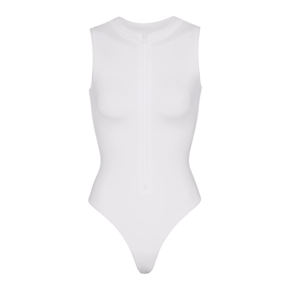 One Piece Skims SWIM ZIP FRONT SLEEVELESS Blanche | 681AZQVKB