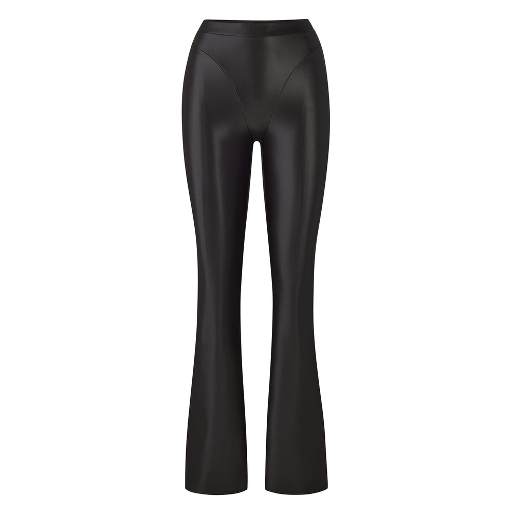 Pantalon Skims FAUX LEATHER BOOT CUT Noir | 750HAQIPL