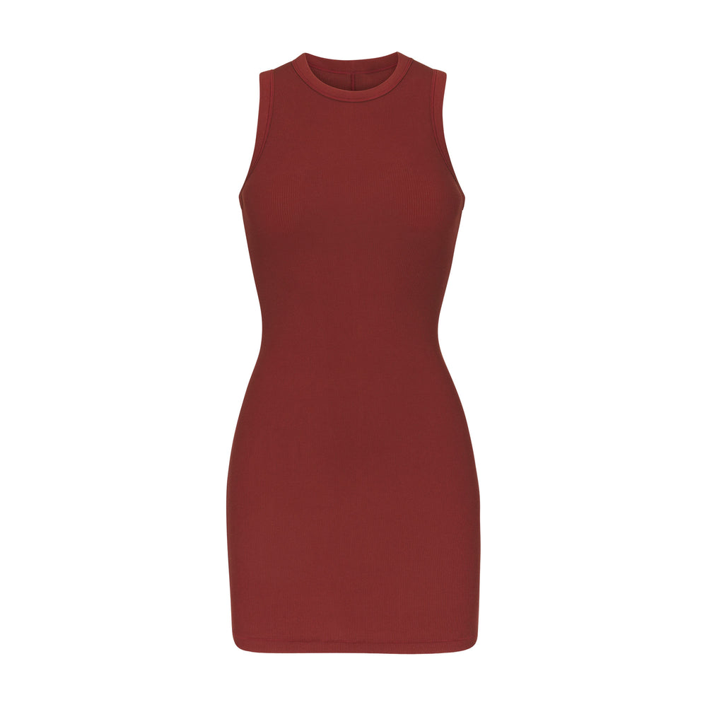 Peignoir Skims COTTON RIB TANK Rouge Foncé | 475AGUKDO