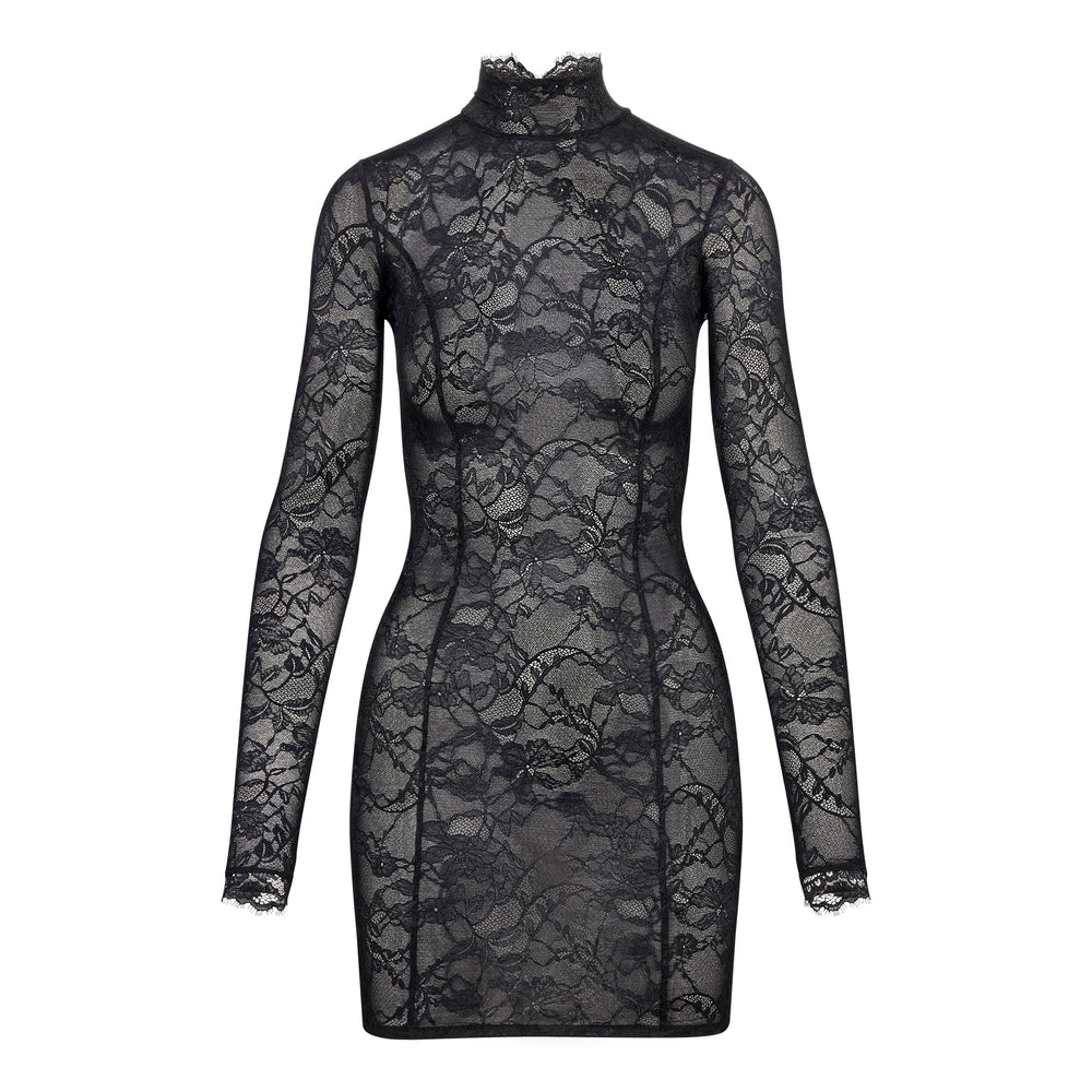 Peignoir Skims LACE TURTLENECK Noir | 082HBXOSM