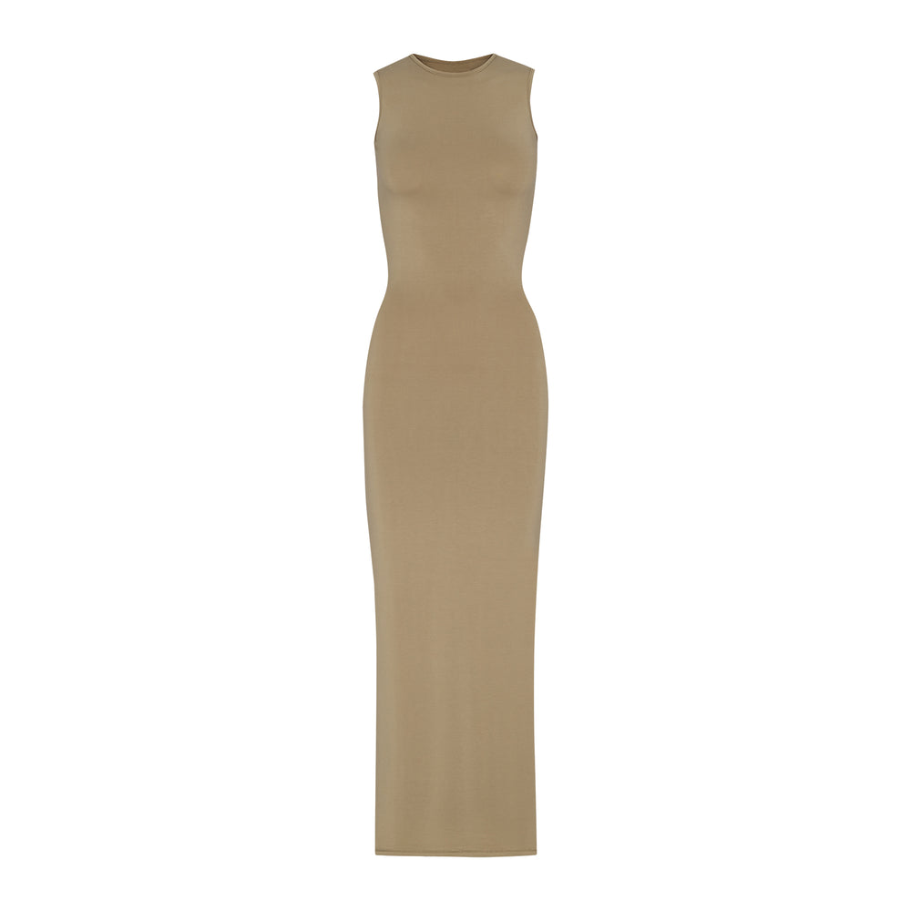 Peignoir Skims SMOOTH LOUNGE CREW NECK SLEEVELESS Kaki | 371BUDNZY