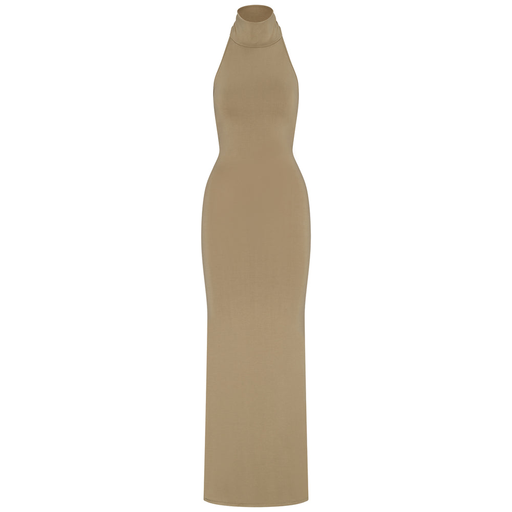 Peignoir Skims SMOOTH LOUNGE LOW BACK HALTER Kaki | 253VONKAW