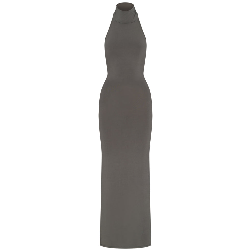 Peignoir Skims SMOOTH LOUNGE LOW BACK HALTER Grise Foncé | 735WVLFBX