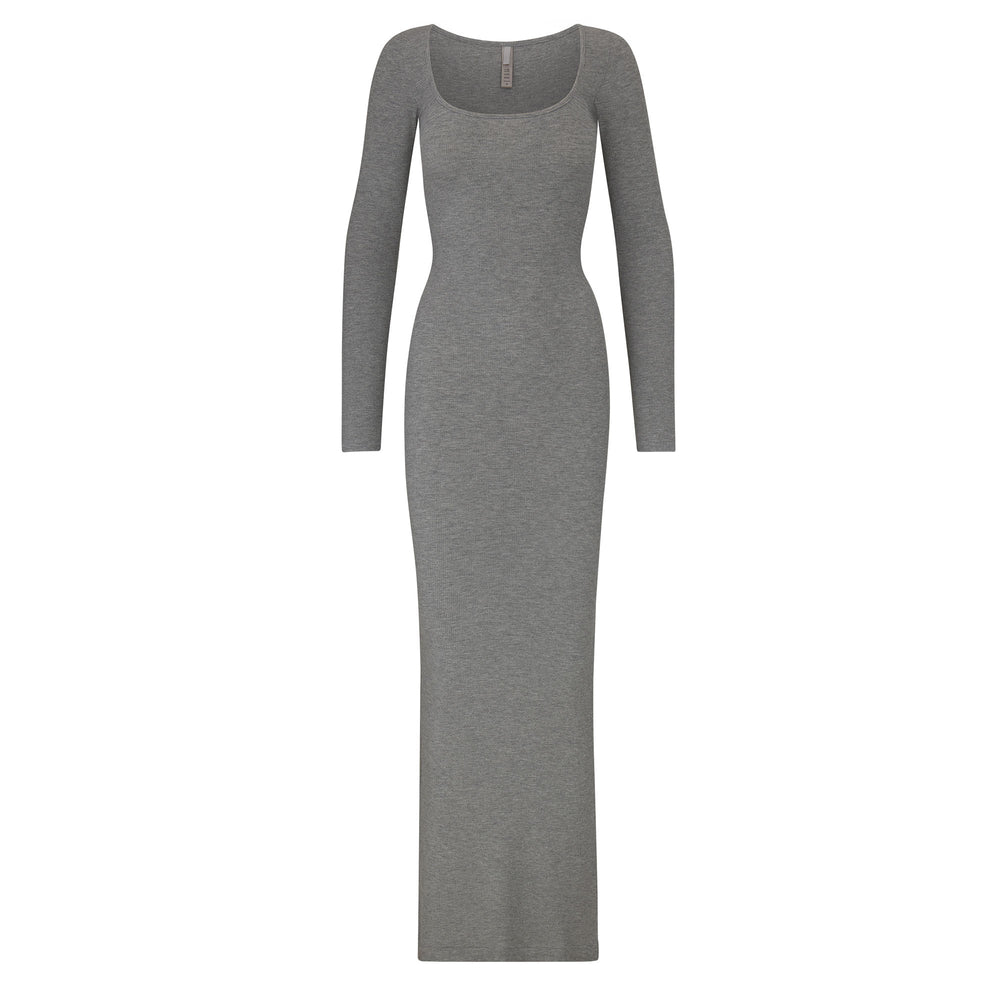 Peignoir Skims SOFT LOUNGE LONG SLEEVE Grise | 579QCWSAF