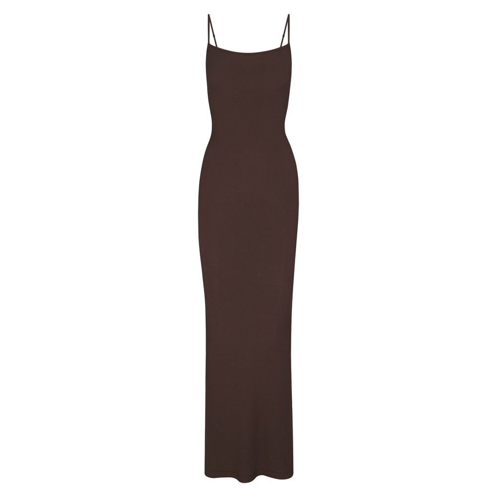 Peignoir Skims SOFT LOUNGE LONG SLIP Chocolat | 364WUFBCA