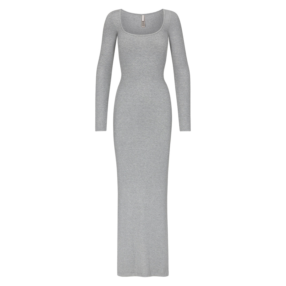 Peignoir Skims SOFT LOUNGE SHIMMER LONG SLEEVE Grise | 258XKGVSC
