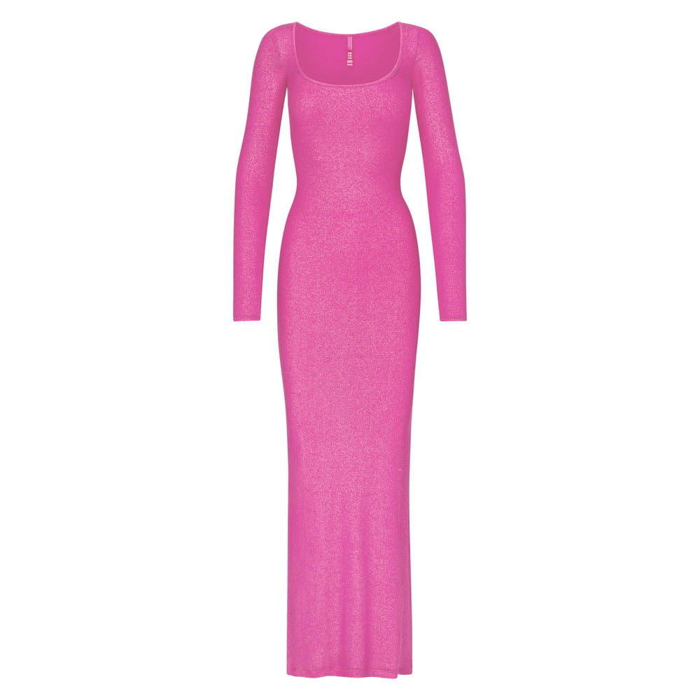 Peignoir Skims SOFT LOUNGE SHIMMER LONG SLEEVE Fushia | 584EPHLKM