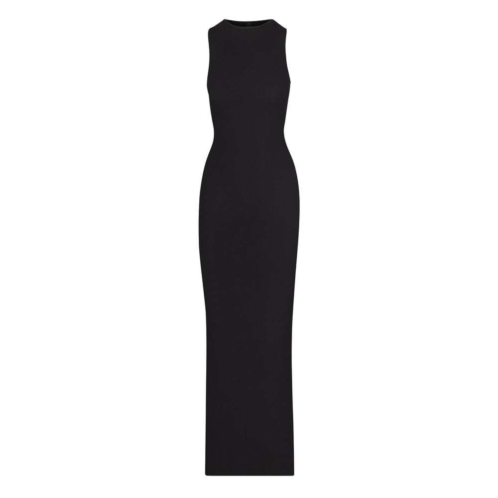 Peignoir Skims SOFT LOUNGE SLEEVELESS LONG Noir | 825NFVPOU