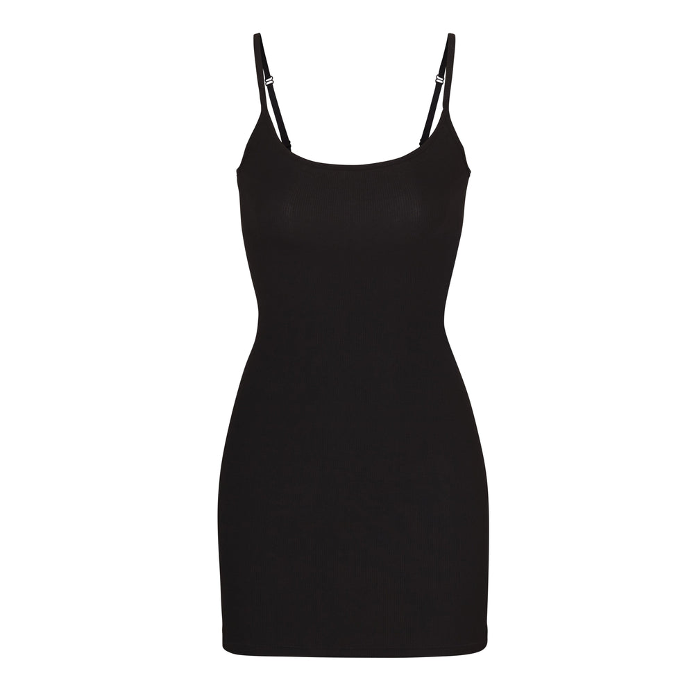 Peignoir Skims SOFT LOUNGE SLIP Noir | 437AWIBET