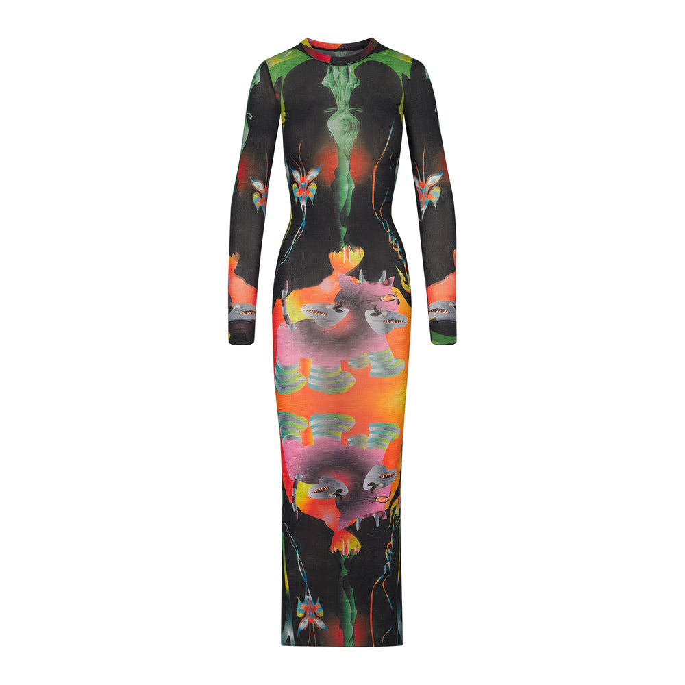 Peignoir Skims SUMMER MESH LONG SLEEVE Obsidienne | 276JQEZKR