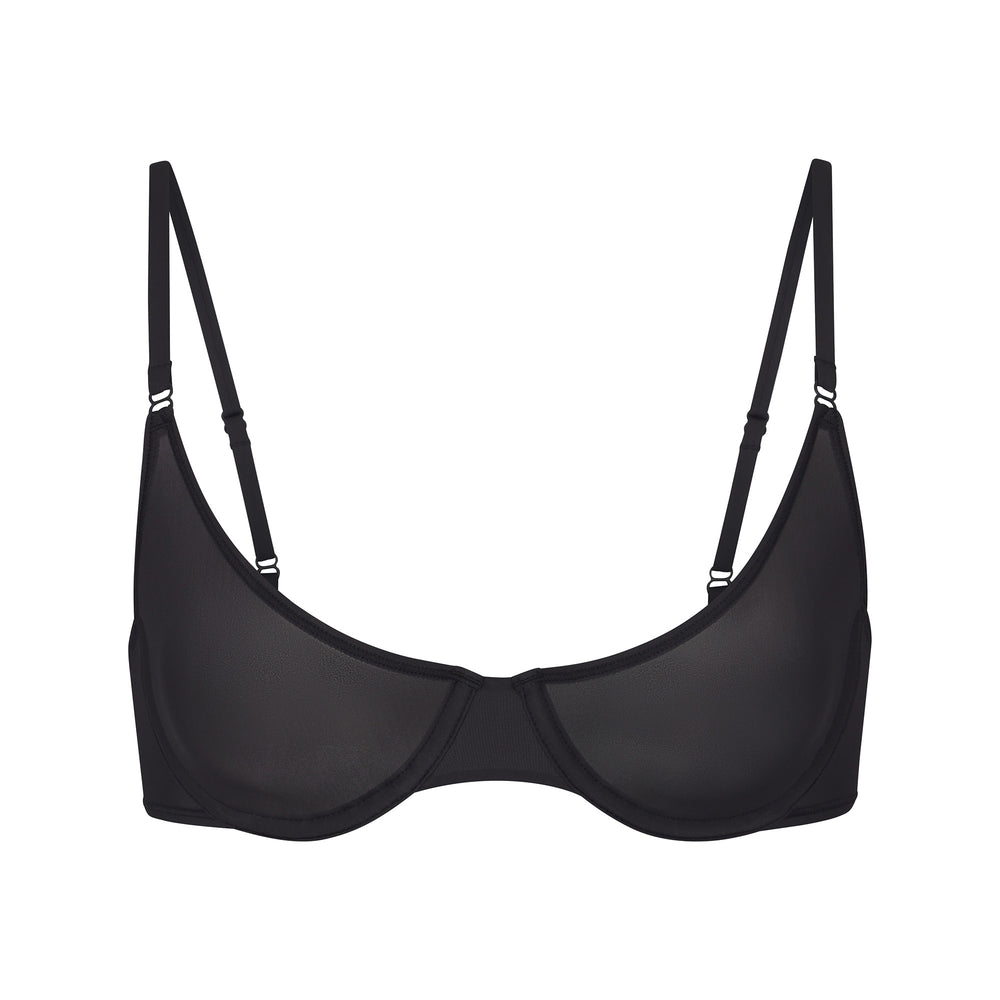 Scoop Neck Bra Skims JELLY SHEER UNDERWIRE Noir | 329PIYMXN