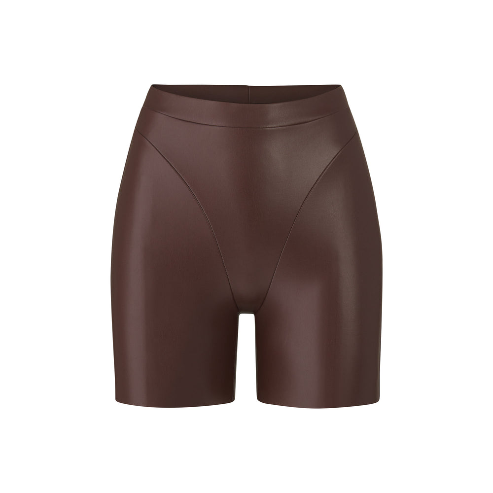 Short Skims FAUX LEATHER BIKER Chocolat | 604APWEXK