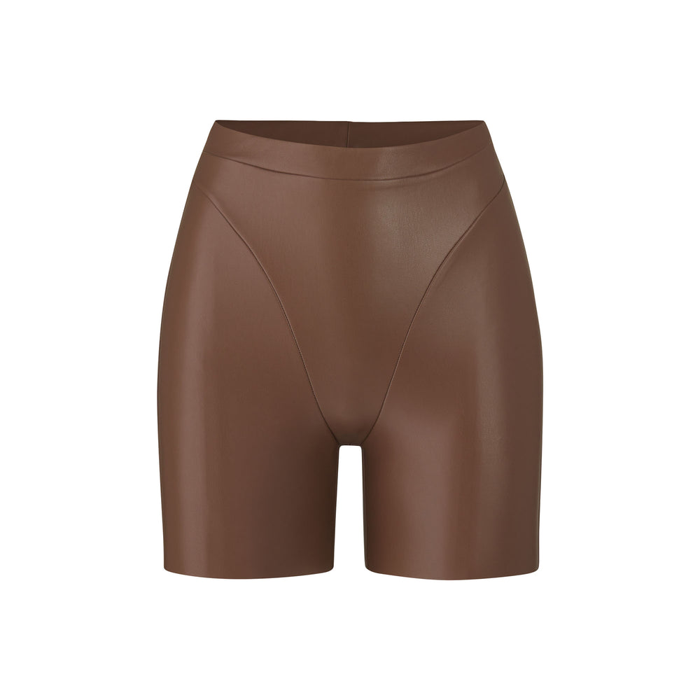 Short Skims FAUX LEATHER BIKER Marron | 572LOEUSC