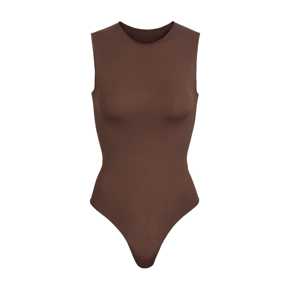 Sleeveless Bodysuit Skims ESSENTIAL CREW NECK Cafe | 508EOFBMU
