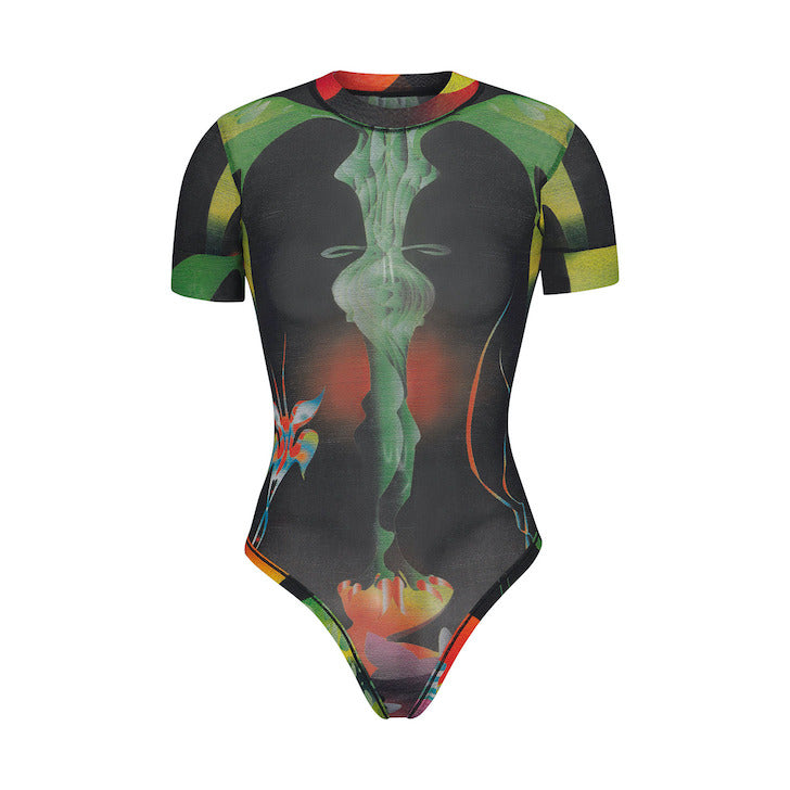 T-shirt Bodysuit Skims SUMMER MESH Obsidienne | 146LGXYPR
