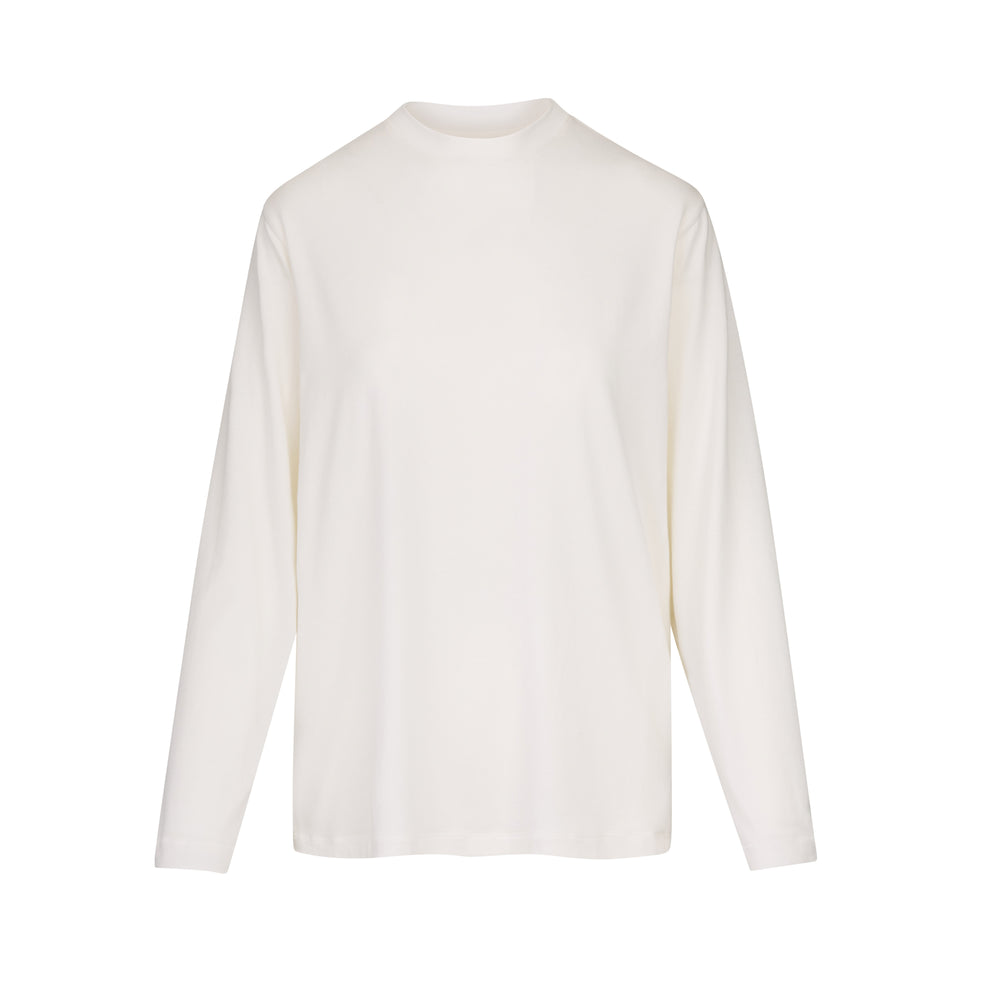 T-shirt Skims BOYFRIEND LONG SLEEVE Blanche | 185GFRJCE