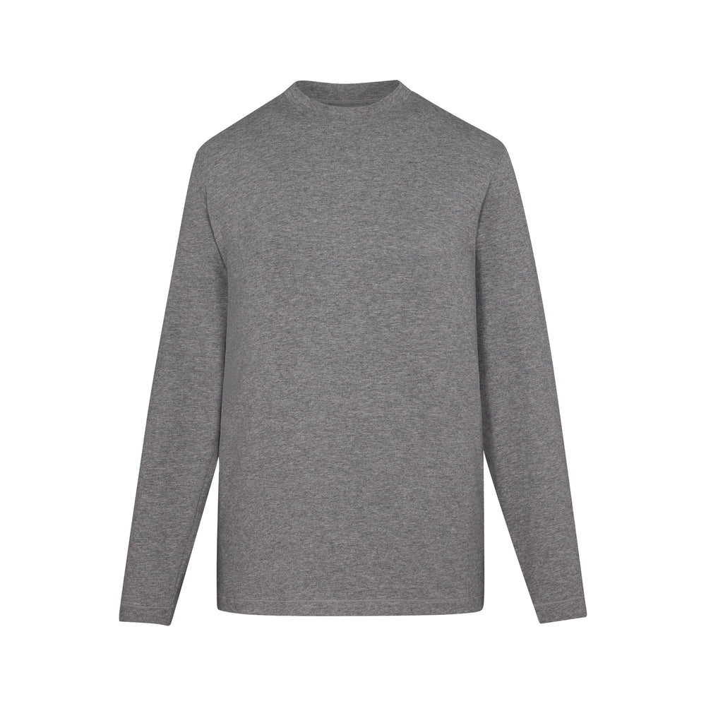 T-shirt Skims BOYFRIEND LONG SLEEVE Grise Foncé | 927RTIPVU
