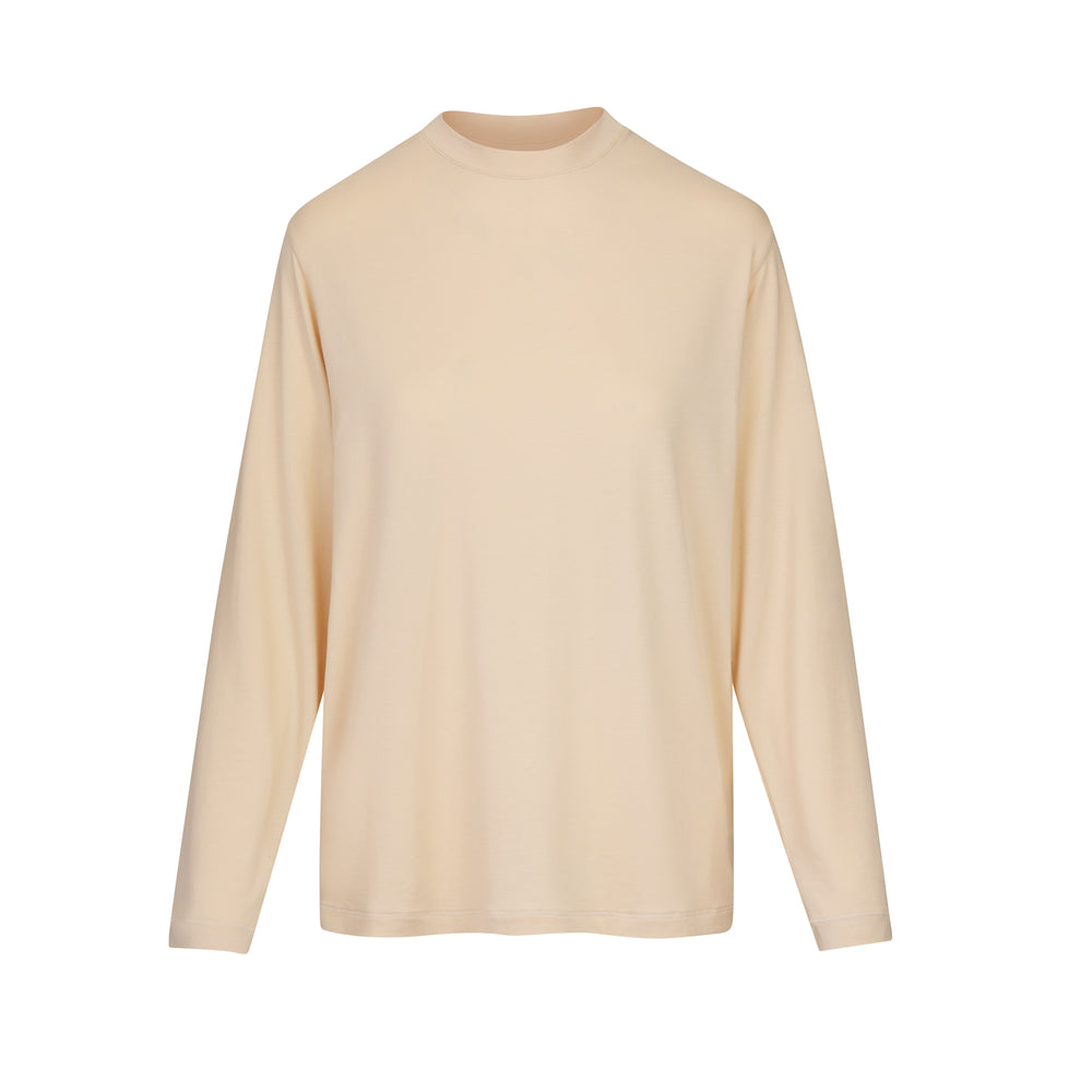T-shirt Skims BOYFRIEND LONG SLEEVE Marron | 816LSFPQM