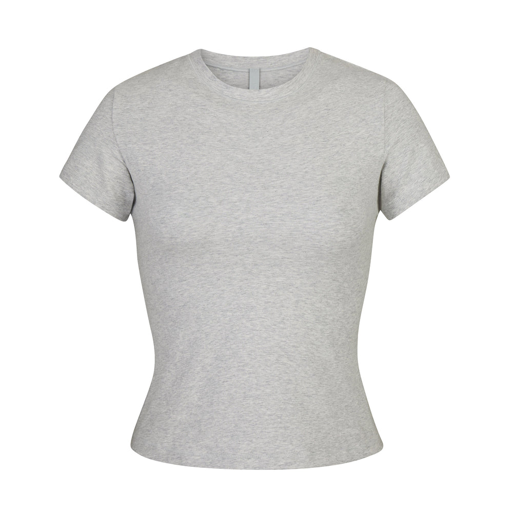 T-shirt Skims COTTON JERSEY Grise Clair | 829IJLPSX