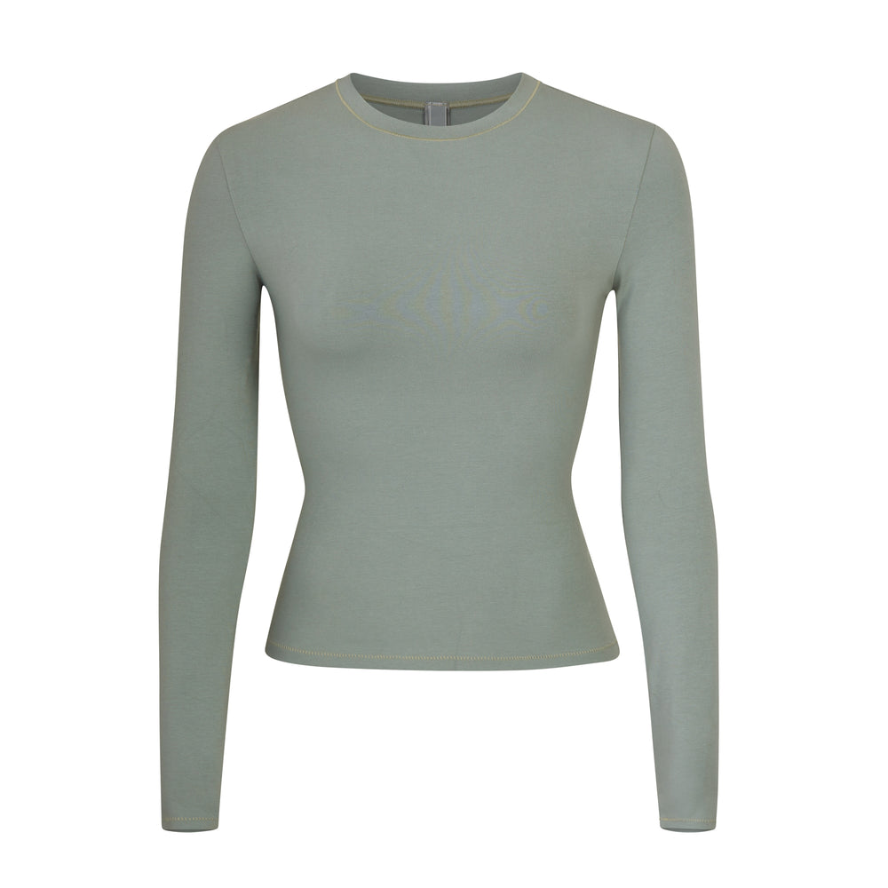 T-shirt Skims COTTON JERSEY LONG SLEEVE Bleu | 274CWTNYM