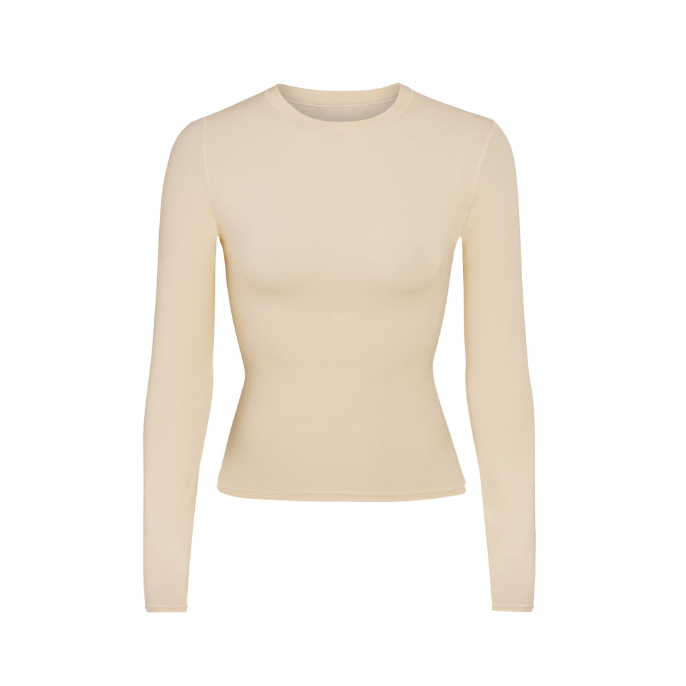 T-shirt Skims FITS EVERYBODY LONG SLEEVE Marron | 652UPAVCK