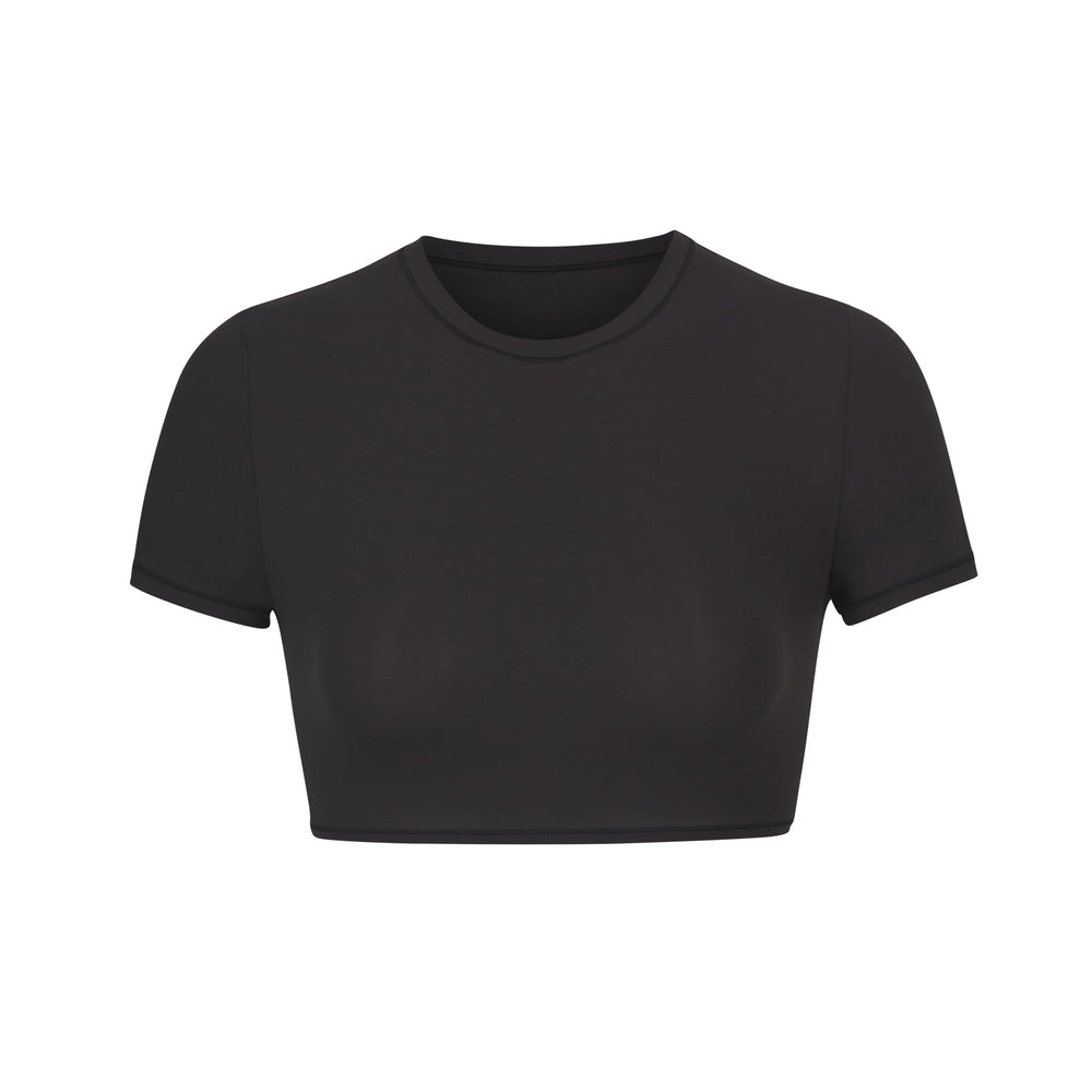 T-shirt Skims FITS EVERYBODY SUPER CROPPED Noir | 036CKHIYN