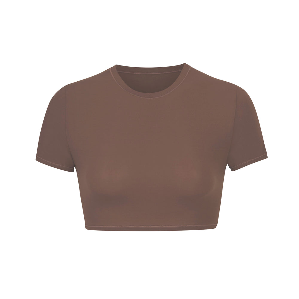 T-shirt Skims FITS EVERYBODY SUPER CROPPED Marron | 169HNZQWE