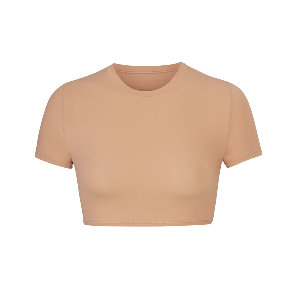 T-shirt Skims FITS EVERYBODY SUPER CROPPED Beige | 358GPXHLY