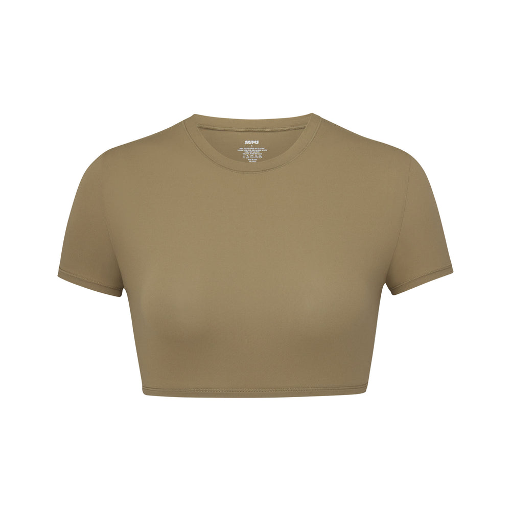 T-shirt Skims FITS EVERYBODY SUPER CROPPED Kaki | 547MOPANZ