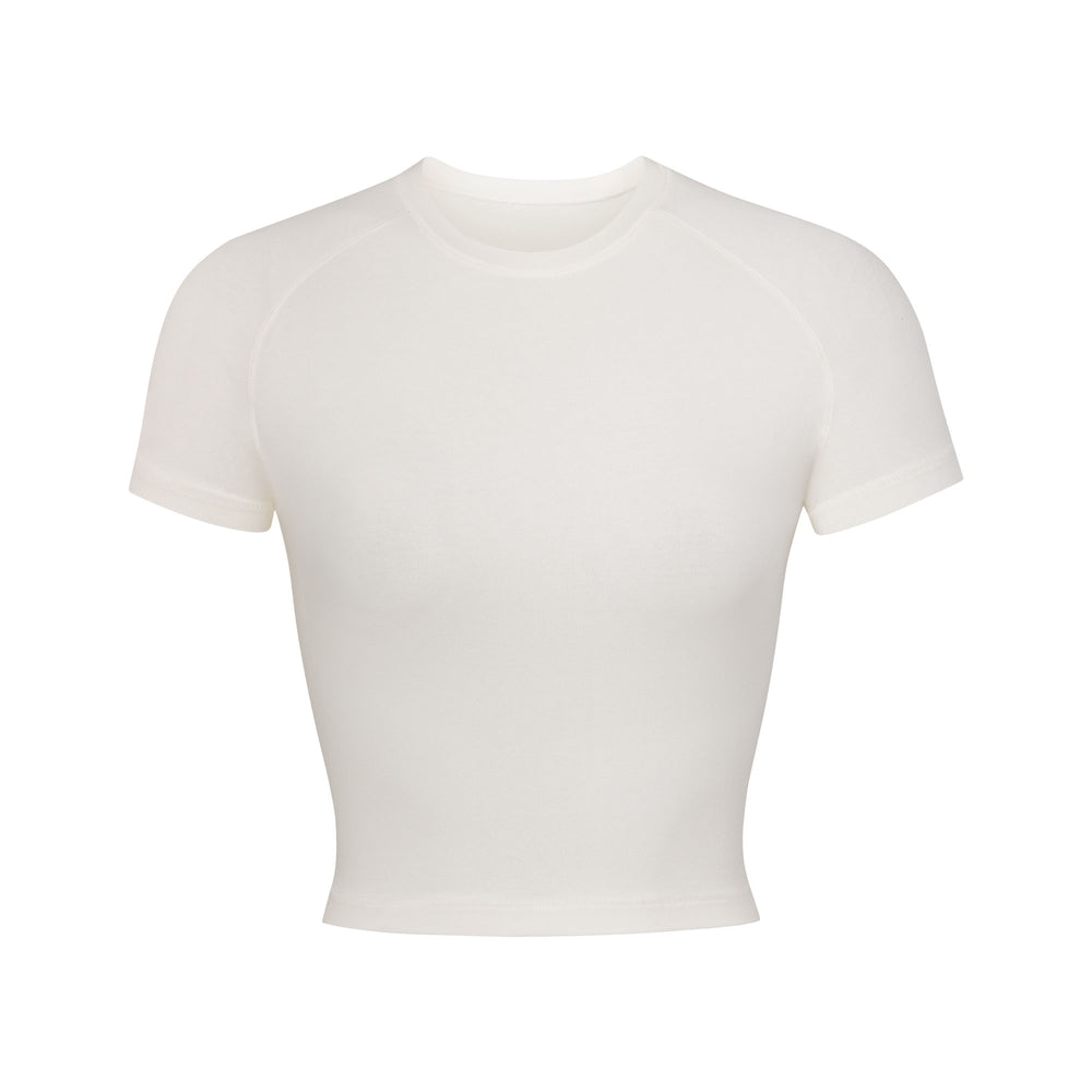 T-shirt Skims NEW VINTAGE CROPPED RAGLAN Blanche | 398OIQXLB