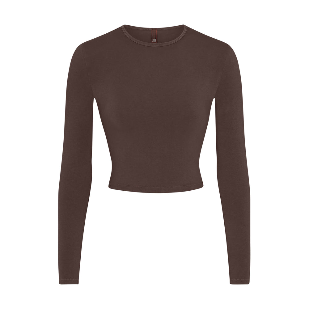 T-shirt Skims NEW VINTAGE LONG SLEEVE Chocolat | 053YXEBFG