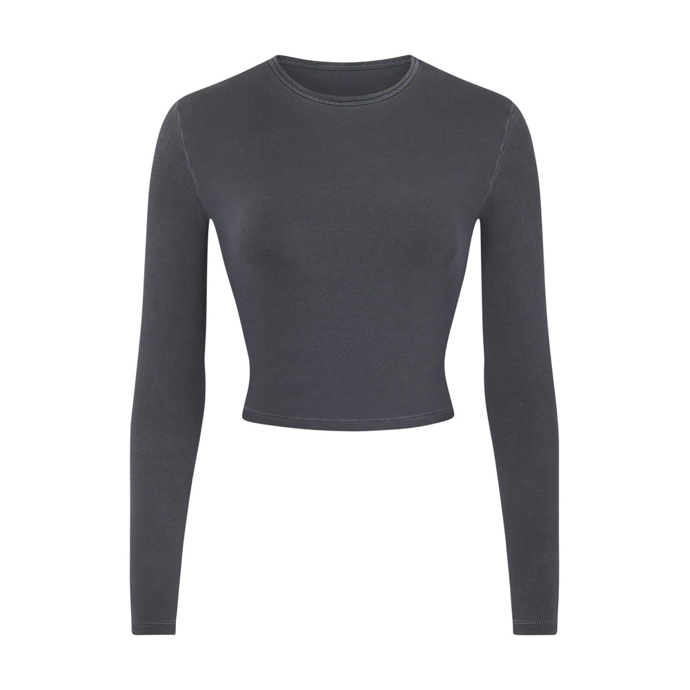 T-shirt Skims NEW VINTAGE LONG SLEEVE Lavage Noir | 870CFBQGW