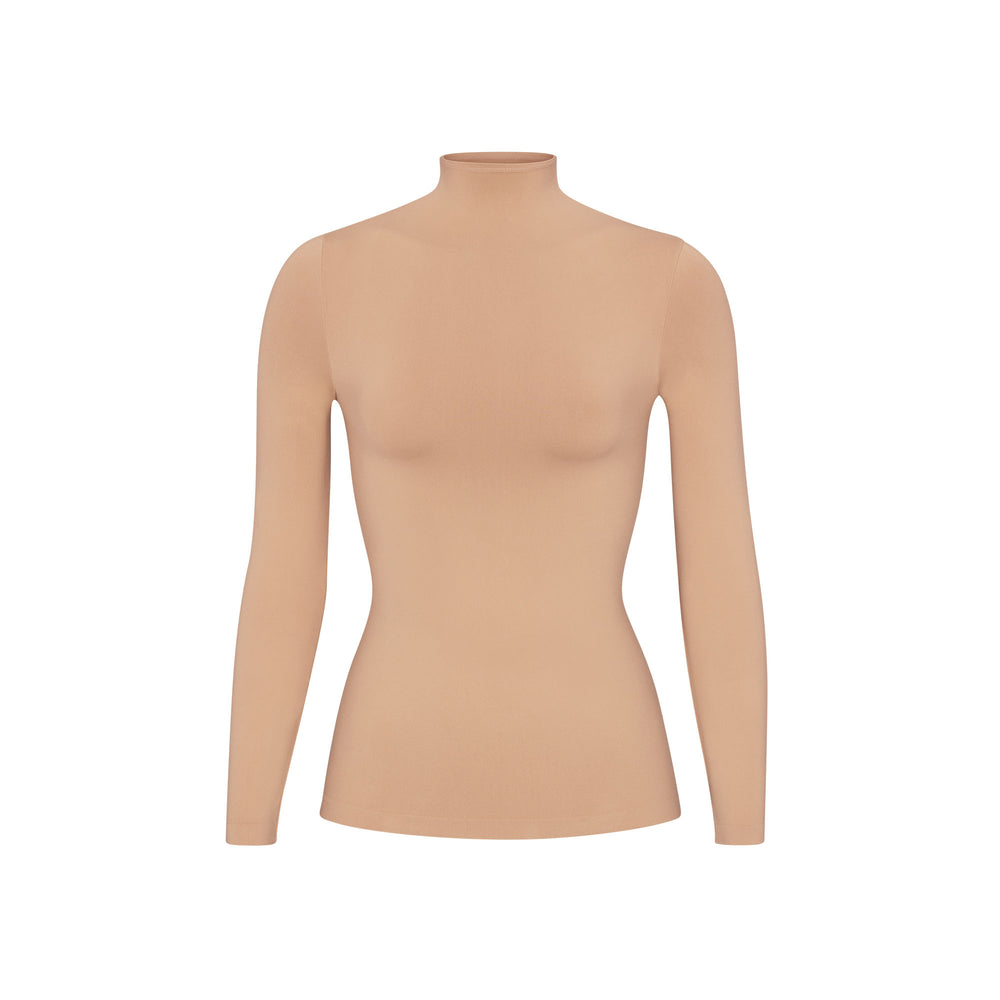 T-shirt Skims SOFT SMOOTHING TURTLENECK TOP Beige | 127EVZALK
