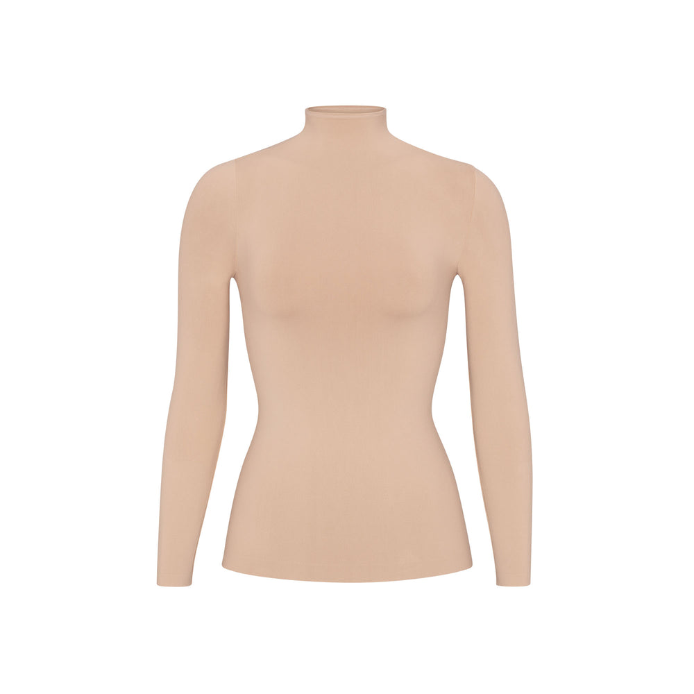 T-shirt Skims SOFT SMOOTHING TURTLENECK TOP Beige | 218OHRFKX