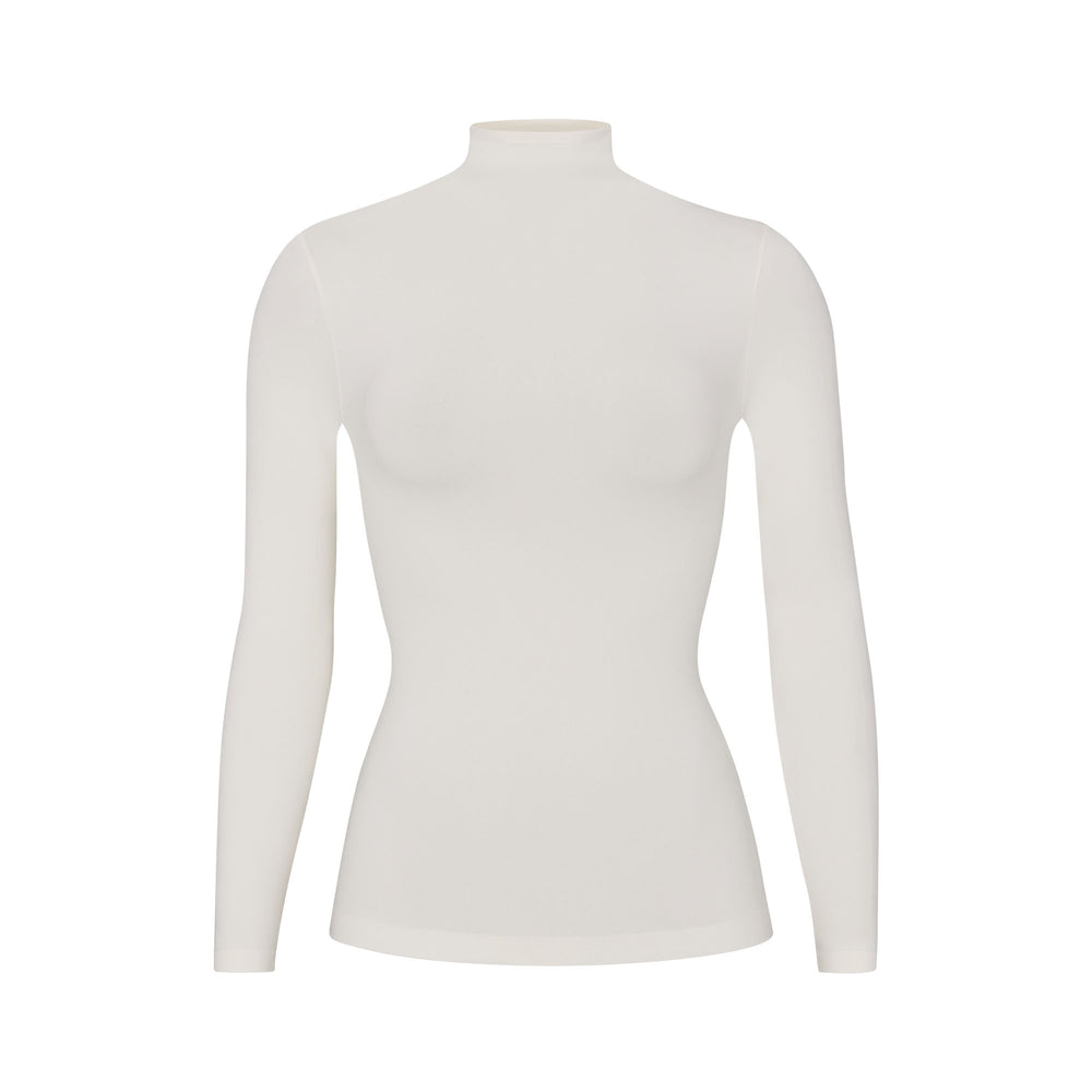 T-shirt Skims SOFT SMOOTHING TURTLENECK TOP Blanche | 643KGAMEL