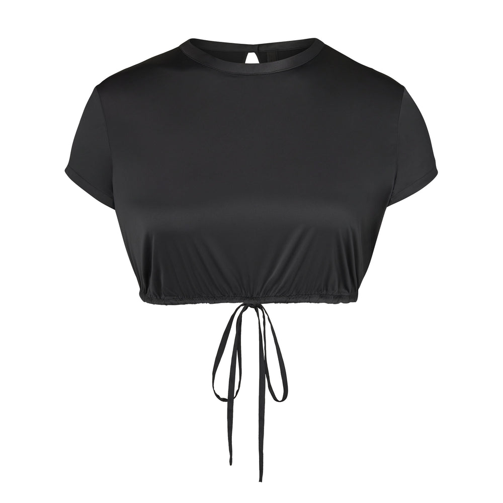 T-shirt Skims WOVEN SHINE Noir | 869QVRWPI