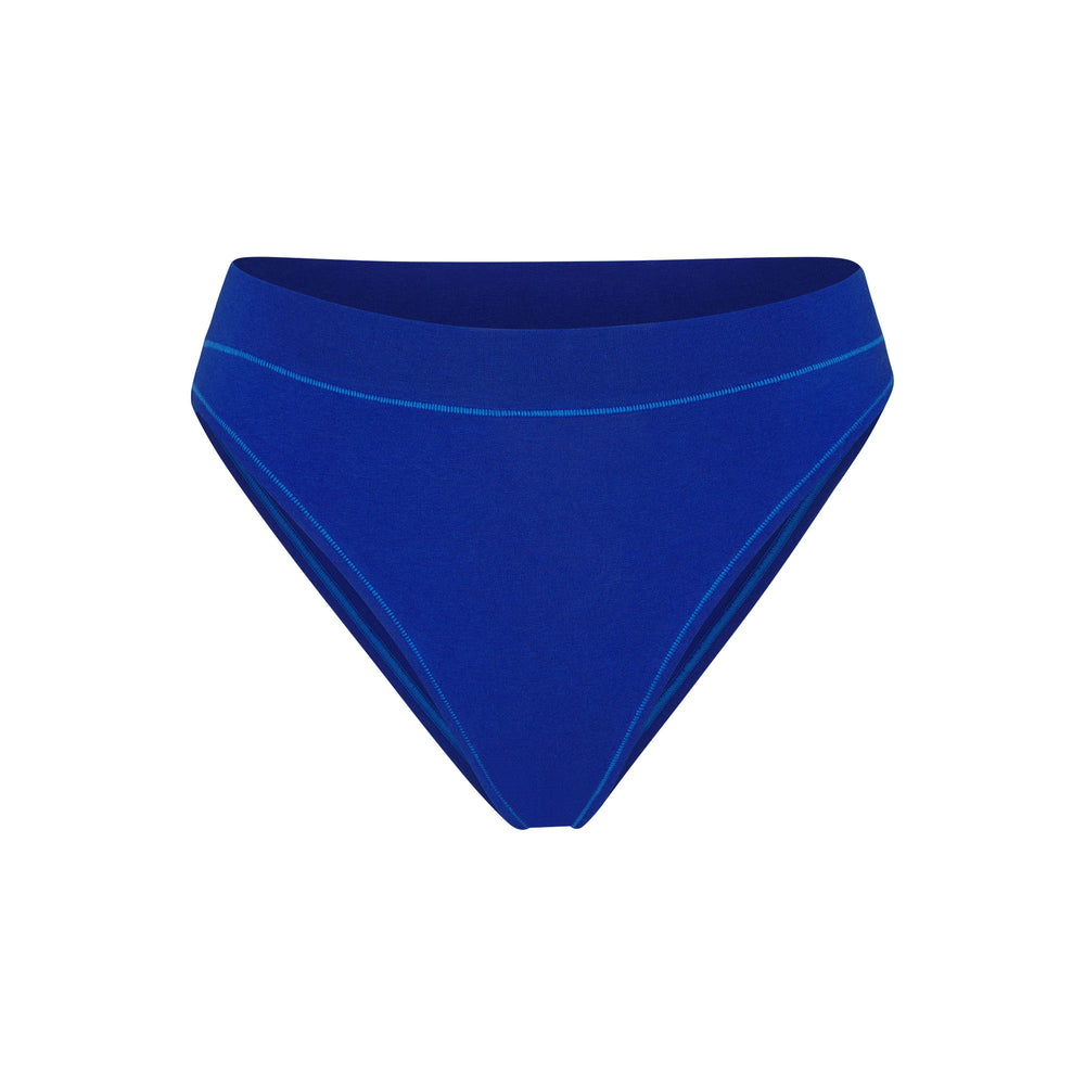 Tanga Skims COTTON JERSEY CHEEKY Bleu | 681UMTSVR