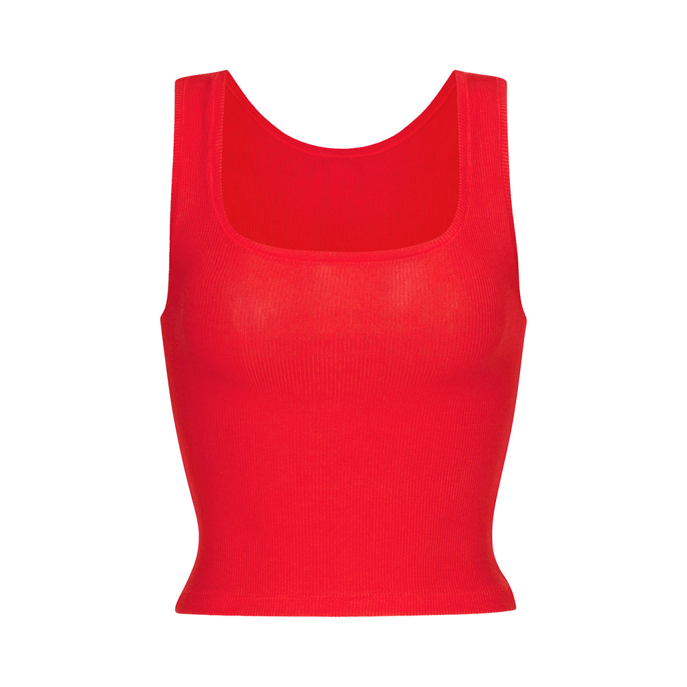 Tank Skims COTTON RIB Rouge | 342NPTWIB