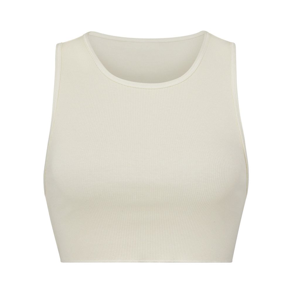 Tank Skims COTTON RIB SUPER CROP Blanche | 735FTACXU