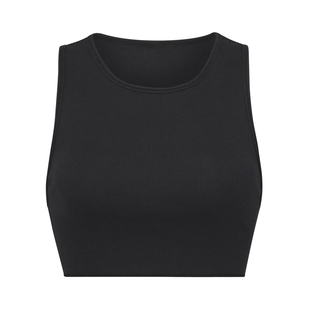 Tank Skims COTTON RIB SUPER CROP Noir | 419ETUROP