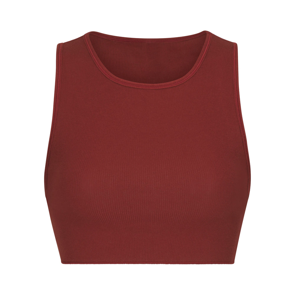 Tank Skims COTTON RIB SUPER CROP Rouge Foncé | 520TKLEVN