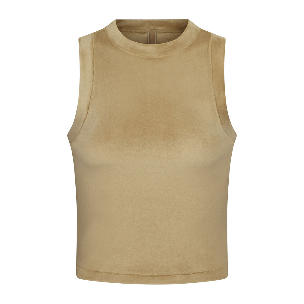 Tank Skims VELOUR CREW NECK Doré | 501GZYKCT