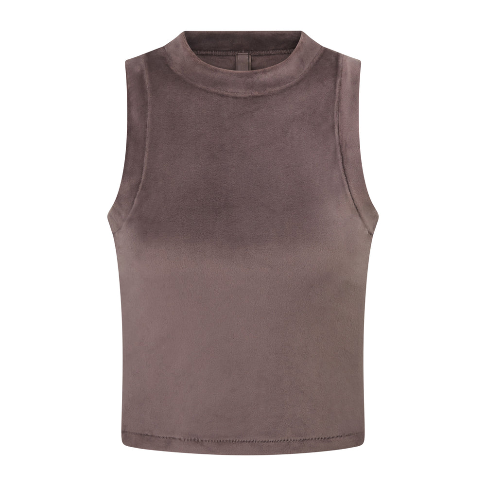 Tank Skims VELOUR CREW NECK Violette Grise | 469USADYL